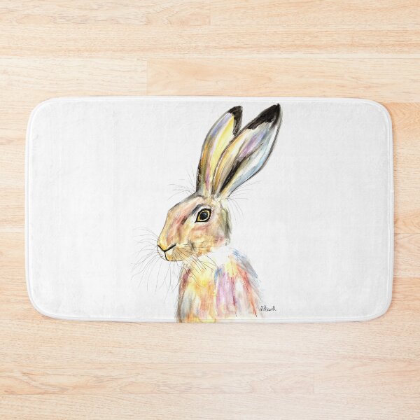 Item preview, Colourful hare rabbit watercolour  designed and sold by Artbymonika.