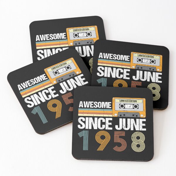 Item preview, Awesome Since June 1958 | 64th birthday | vintage June 1958 designed and sold by AMINE  ★★★★★.