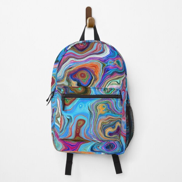 Item preview, Trippy, abstract, liquid pattern art, peacock feather look, spring summer colors designed and sold by Emily Roberts.