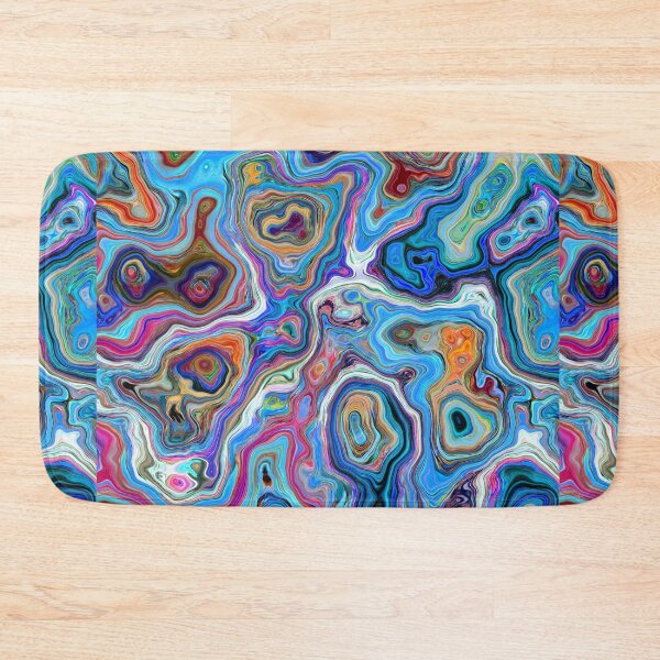 Item preview, Trippy, abstract, liquid pattern art, peacock feather look, spring summer colors designed and sold by Emily Roberts.