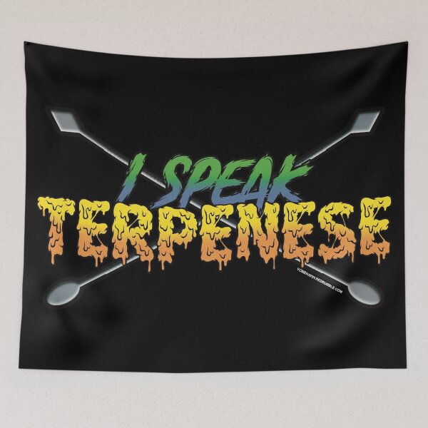 Item preview, I speak Terpenese Young Terps green and blue Gradient Terpene Dab Art designed and sold by YomeHayin.