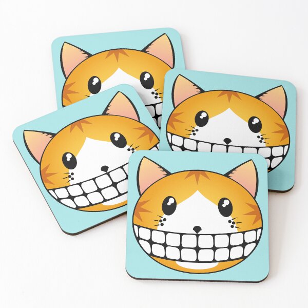 Item preview, Ginger Tuxie Tabby Cat with Cheshire Smile designed and sold by RawSunArt.