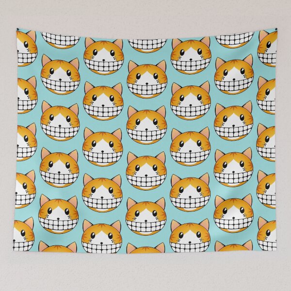 Item preview, Ginger Tuxie Tabby Cat with Cheshire Smile designed and sold by RawSunArt.