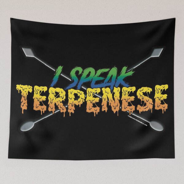 Item preview, I speak Terpenese Young Terps green and dark blue Gradient Terpene Dab Art designed and sold by YomeHayin.