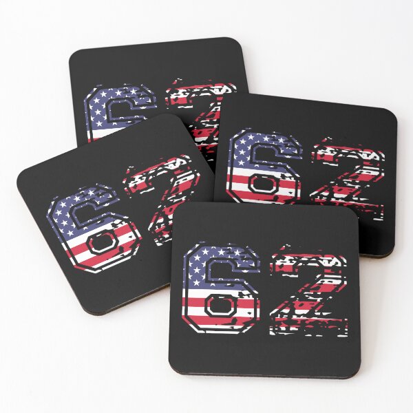Item preview, 62 American football number USA sixty-two designed and sold by Proud Pro Gifts.