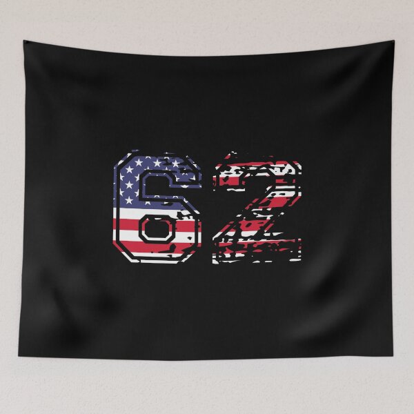 Item preview, 62 American football number USA sixty-two designed and sold by Proud Pro Gifts.