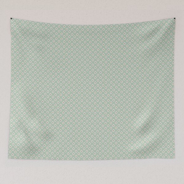 Item preview, White Flowers on a Sage Background designed and sold by Hanna McCown.