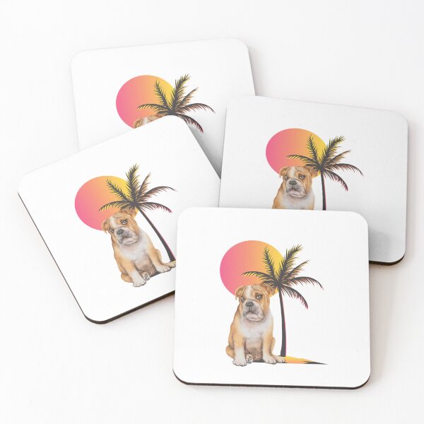 Item preview, Dog Sunset Palm Tree designed and sold by HappyLifeCreate.