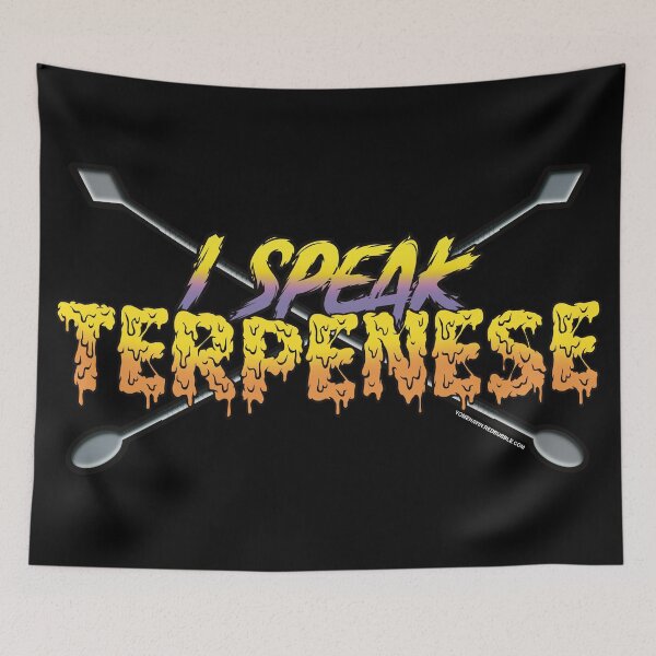 Item preview, I speak Terpenese Young Terps yellow and purple Gradient Terpene Dab Art designed and sold by YomeHayin.