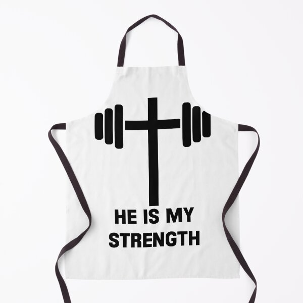 Item preview, He Is Strength Catholic Gym Motivational Bible Quote God Religious designed and sold by Princeps-.