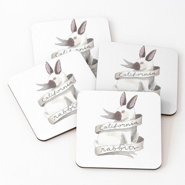 Item preview, California Bunny Rabbit | Black and White Bunny Rabbit designed and sold by Daleen Cowgar.