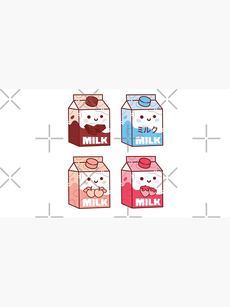 Cute Milk Carton Kawaii Chocolate Milk Strawberry Milk Cow Milk And Peach Milk Cap By