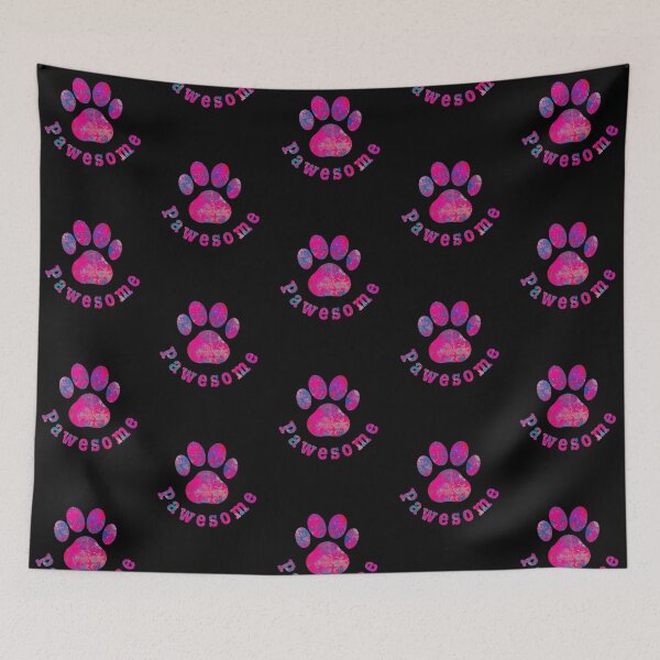 Item preview, Pawesome For Animal Lovers with Bright Pinks and Red Drops designed and sold by AMSonArt.