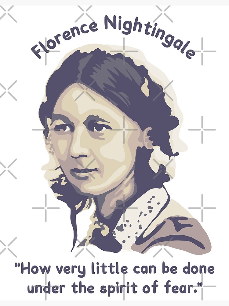 "Florence Nightingale Porträt und Zitat" Leinwanddruck von