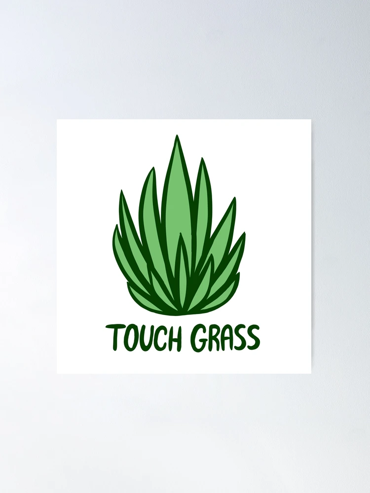 Touch Grass Meme Sticker Greeting Card for Sale by LMFDesigns