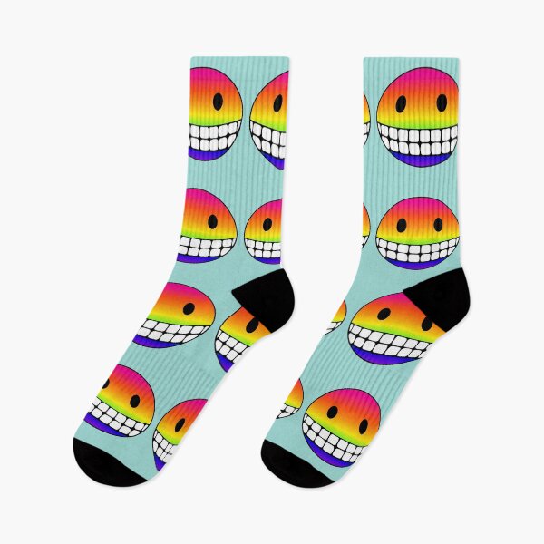 Item preview, Smile Wide Rainbow Smiley Face designed and sold by RawSunArt.