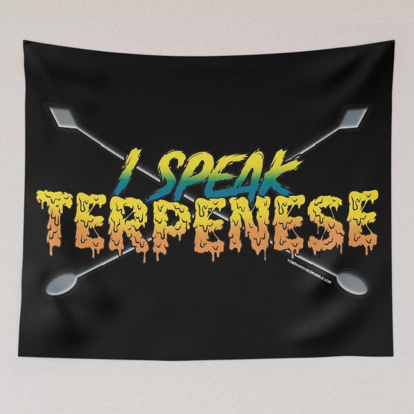 Item preview, I speak Terpenese Young Terps yellow and blue Gradient Terpene Dab Art designed and sold by YomeHayin.