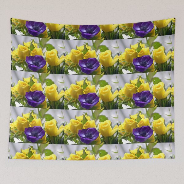 Item preview, Yellow Roses and Purple Anemones......... designed and sold by lynn carter.