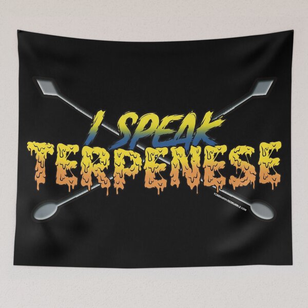 Item preview, I speak Terpenese Young Terps yellow and blue Gradient Terpene Dab Art designed and sold by YomeHayin.