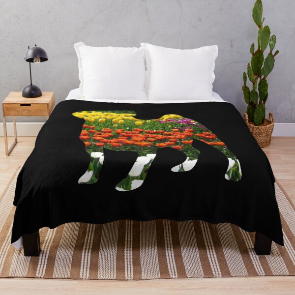 Item preview, Floral Pug Silhouette designed and sold by Pugstuff.