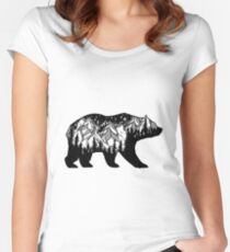 Fernweh Tailliertes Rundhals-Shirt