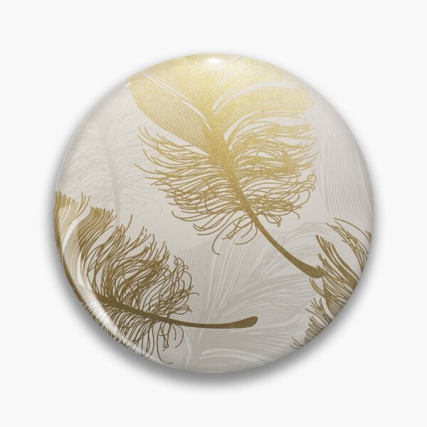 Artikelvorschau, Goldenes Palmblatt, Federmusterdesign entworfen und verkauft von Emily Roberts.