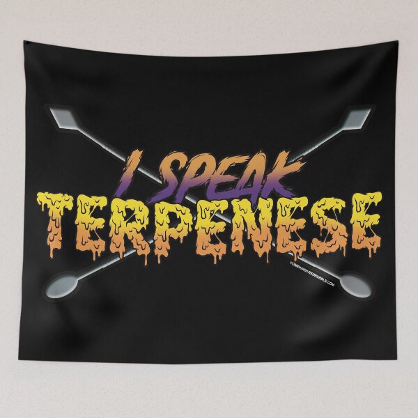 Item preview, I speak Terpenese Young Terps orange and purple Gradient Terpene Dab Art designed and sold by YomeHayin.