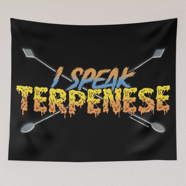 Item preview, I speak Terpenese Young Terps orange and blue Gradient Terpene Dab Art designed and sold by YomeHayin.
