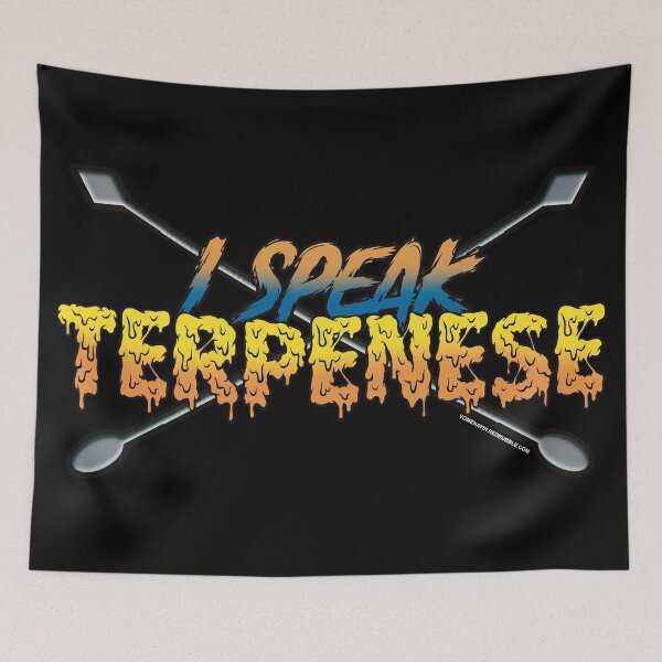 Item preview, I speak Terpenese Young Terps orange and blue Gradient Terpene Dab Art designed and sold by YomeHayin.