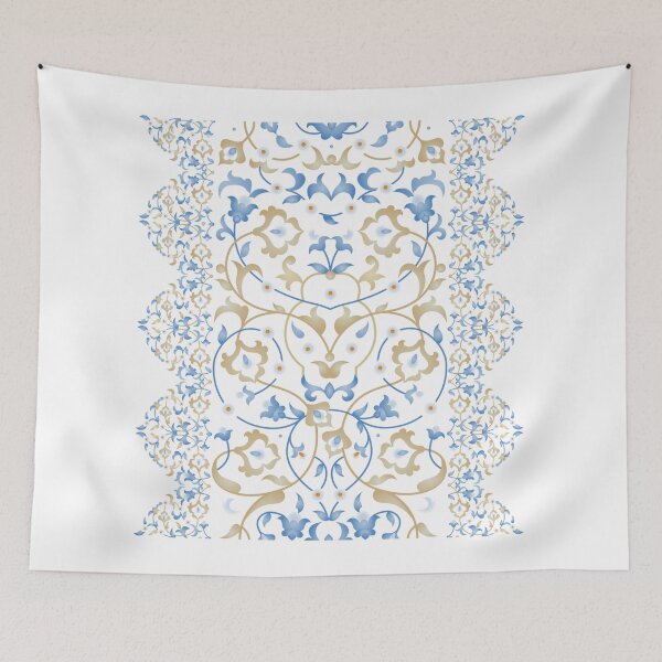 Item preview, BLUE FLOWERS EASTERN DECOR designed and sold by harounshirt.