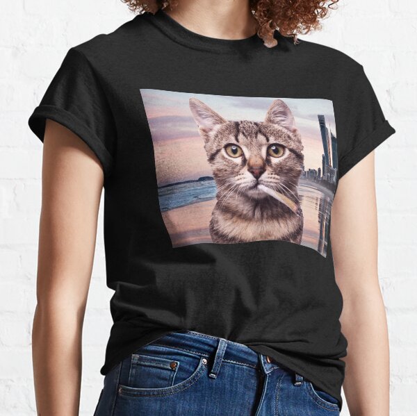 cat smoking cigarette shirt