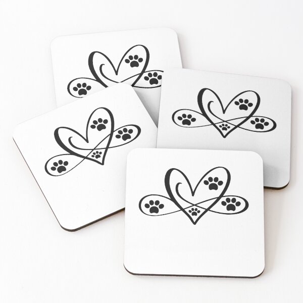 Item preview, A paw heart infinity design. A dog infinity heart.  designed and sold by Doggymadness.