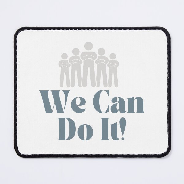 Aperçu de l'œuvre We Can Do It Cloud - La positivité de l'équipe bleue créée et vendue par Levated.