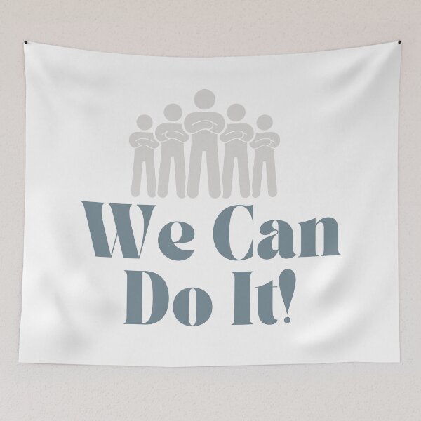 Item preview, We Can Do It Cloud - Blue Team positivity designed and sold by Levated.
