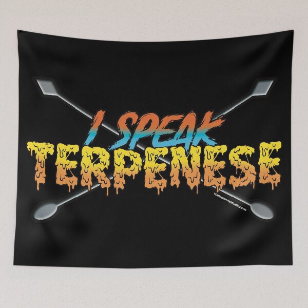 Item preview, I speak Terpenese Young Terps orange and blue Gradient Terpene Dab Art designed and sold by YomeHayin.