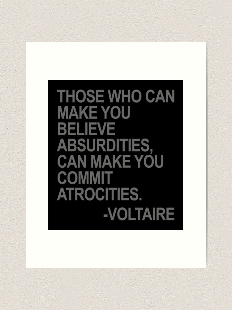 Voltaire - Red Block Poster for Sale by Thelittlelord