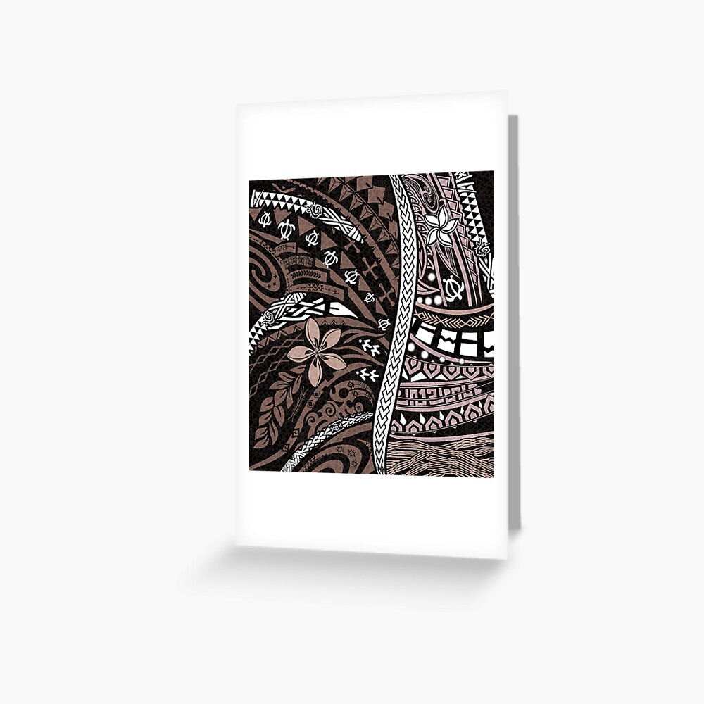 Samoan Polynesian Hawaiian Tribal Artboard 2036 Greeting Card By   Papergc,500x,w,f8f8f8 Pad,1000x1000,f8f8f8 