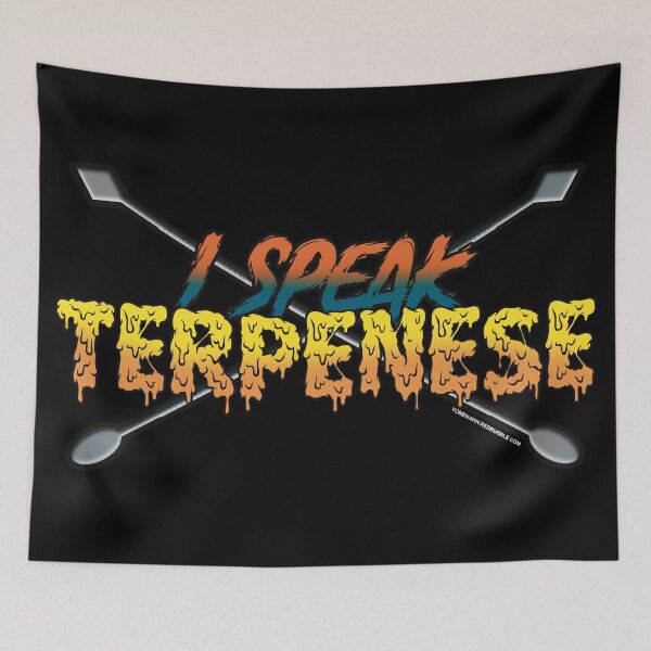 Item preview, I speak Terpenese Young Terps orange and blue Gradient Terpene Dab Art designed and sold by YomeHayin.