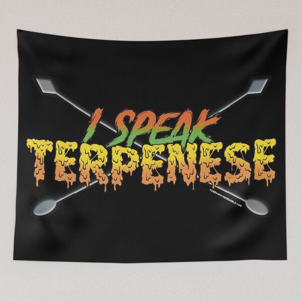 Item preview, I speak Terpenese Young Terps orange and green Gradient Terpene Dab Art designed and sold by YomeHayin.