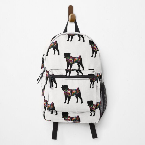 Item preview, Black Colorful Pug Silhouette designed and sold by Pugstuff.
