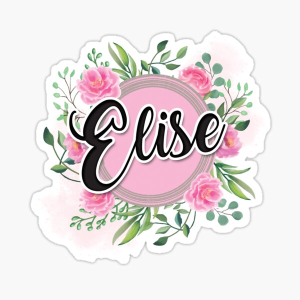 elise-name-sticker-by-badinboow-redbubble