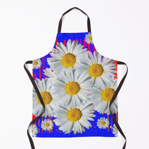 Item preview, WHITE SHASTS DAISY GARDEN BLUE-RED ART DESIGNS designed and sold by sharlesart.