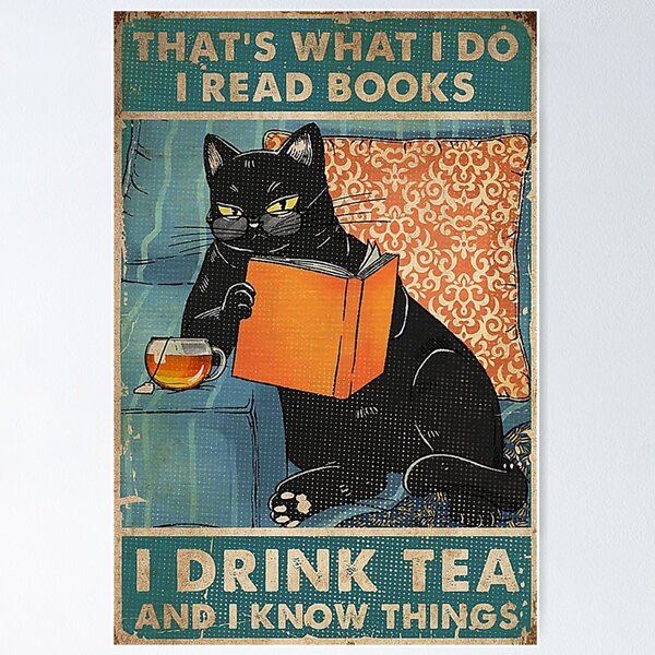 Item preview, Book Lover Lover Black Cat designed and sold by ArtWithHearts11.