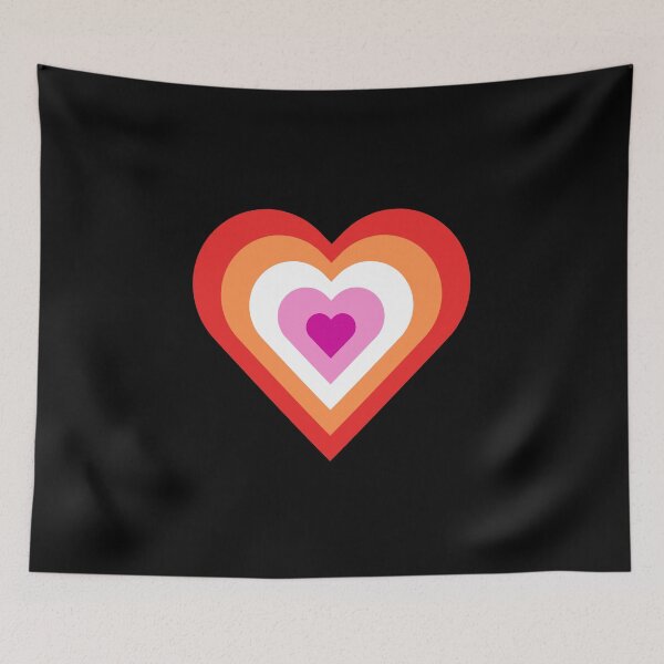 Item preview, Subtle Lesbian Pride Y2K Heart, Aesthetic Discreet Lesbian Flag designed and sold by SweetestPrints.