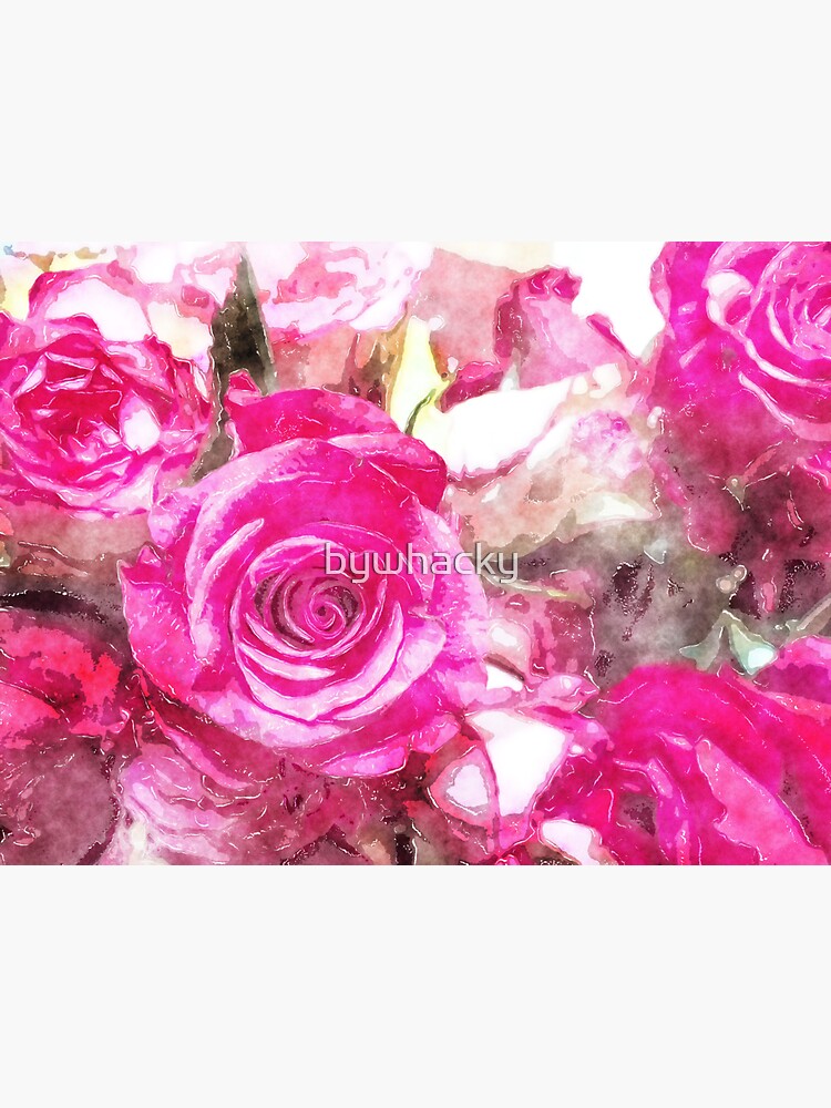 Thumbnail 3 of 3, Sticker, Roses Collection Watercolour designed and sold by bywhacky.