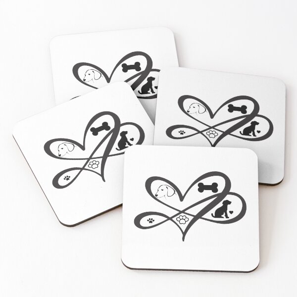 Item preview, A infinity dog symbol heart design. Love walks on four paws. My dog is a little heartbeat at my feet. designed and sold by Doggymadness.