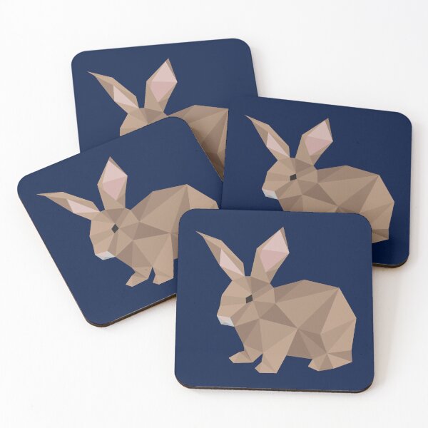 Item preview, Geometric Brown Bunny Rabbit designed and sold by MadMando.