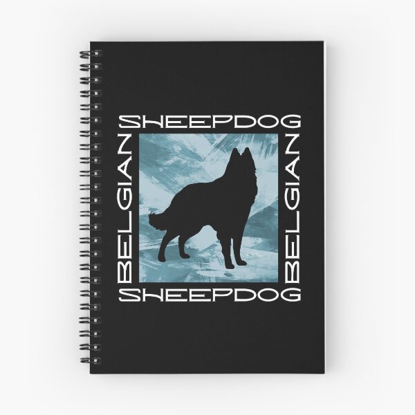 Item preview, Belgian Sheepdog Groenendael Silhouette, Modern Typography on Teal Abstract designed and sold by arlutai.