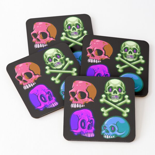 Item preview, Colorful crossbones and skull designed and sold by Tonickay.