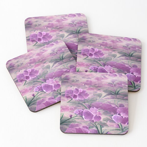 Item preview, Vintage Floral  Fashion Pattern Purple Spring Flowers designed and sold by CattlettArt.
